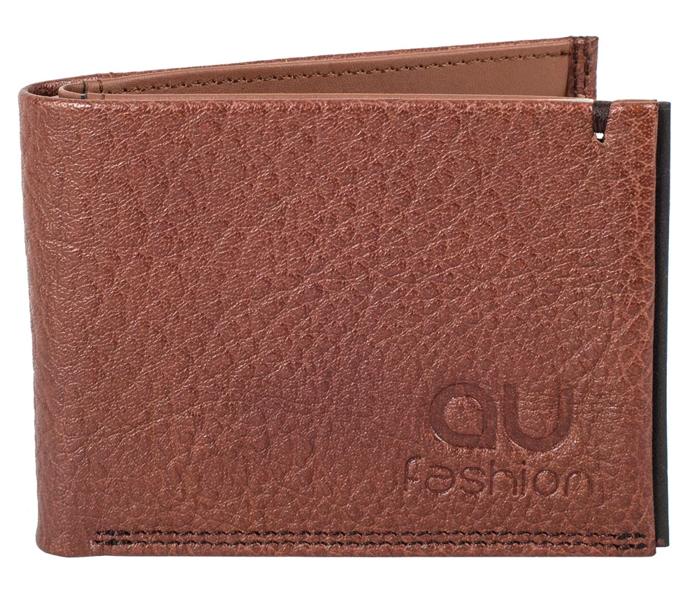 Try Men's Brown texture leather wallet by AU Fashion - Surprisingly roomy, the Men's Billford Light Brown Texture Leather Wallet has place for all of your cards, cash, and other necessities. It is the ideal option for anyone seeking for a wallet that can keep up with their active lifestyle because it has several card slots, a bill section, and a coin pocket.